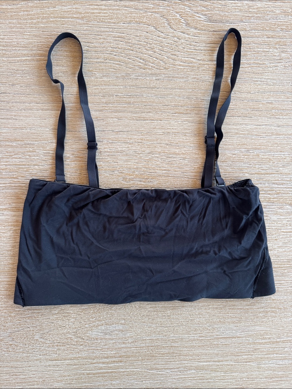 lululemon Black Stretch Bandeau with Adjustable Straps